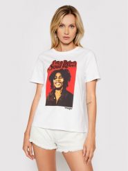 Wrangler T-Shirt BOB MARLEY Soul Rebel W711EE989 112141519 Biały Regular Fit. Białe t-shirty Wrangler, xs, bez wzorów, z bawełny, bez kołnierzyka, bez ramiączek. Za 119.99 zł.