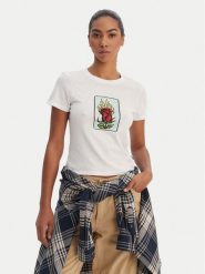 RVCA T-Shirt 23B353502 Biały Regular Fit. Białe t-shirty RVCA, l, bez wzorów, z bawełny, bez kołnierzyka, bez ramiączek. Za 159.99 zł.