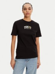 Tommy Jeans T-Shirt Color Varsity DW0DW21337 Czarny Relaxed Fit. Czarne t-shirty Tommy Jeans, xl, bez wzorów, z bawełny, bez kołnierzyka, bez ramiączek. Za 129.99 zł.