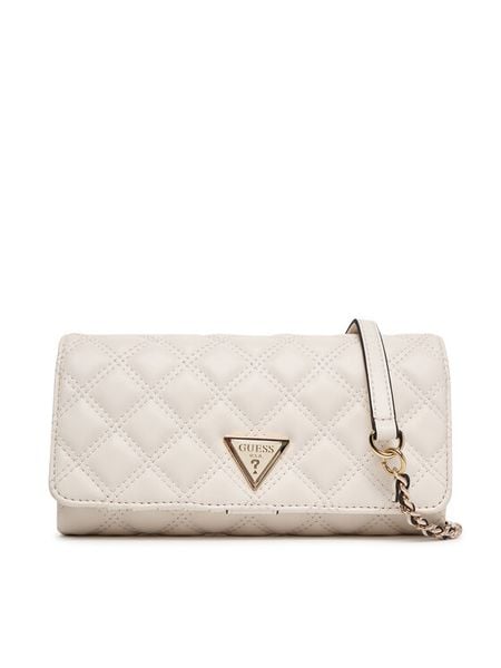 Guess Torebka Giully II Mini HWQG96 73750 Écru. Kopertówki Guess, z aplikacjami, ze skóry, wizytowe, bez dodatków. Za 229.99 zł.