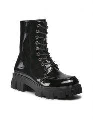 DeeZee Trapery WS5585-07 Czarny. Czarne traperki DeeZee, bez wzorów, ze skóry, bez obcasa, bez zapięcia. Za 129.99 zł.