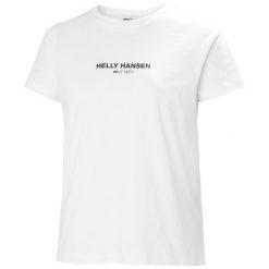Koszulka damska Helly Hansen Core 2.0. Białe t-shirty sportowe Helly Hansen, bez wzorów, z bawełny, bez ramiączek. Za 180.50 zł.