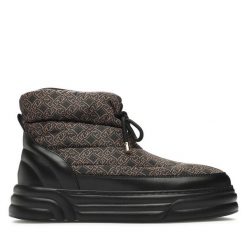 Botki Liu Jo. Brązowe botki Liu Jo, bez wzorów, bez obcasa, na płaskiej podeszwie, bez zapięcia. Za 449.99 zł.