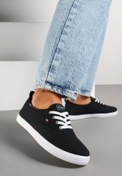 Czarne Tenisówki Vices w Klasycznym Stylu Telanisea. Czarne trampki Born2be, bez wzorów, eleganckie, bez zapięcia. W wyprzedaży za 42.49 zł.