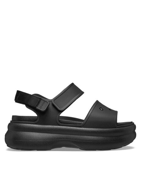 Crocs Sandały Soho Y Strap Sandal 211755 Czarny. Czarne sandały Crocs, bez wzorów, z tworzywa sztucznego, bez obcasa, na płaskiej podeszwie, bez zapięcia. Za 197.99 zł.
