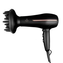 Profesjonalna suszarka do włosów FashionTV FTV-0144 Matte Black-Rose Gold Collection. Czarne lokówki Fashion by BerlingerHaus. Za 149.00 zł.