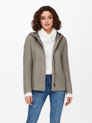 ONLY Kurtka przejściowa w kolorze szarobrązowym rozmiar: S. Brązowe kurtki ONLY, s, bez wzorów, bez kaptura. Za 152.26 zł.