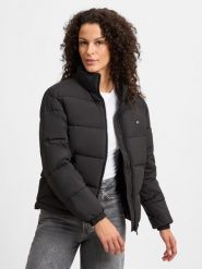 Tommy Jeans kurtka pikowana Kobiety Sztuczne włókno czarny, M. Czarne kurtki Tommy Jeans, m, bez wzorów, z jeansu, klasyczne, bez kaptura. Za 599.95 zł.