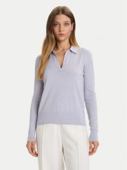 Calvin Klein Sweter LV044A305G Błękitny Regular Fit. Niebieskie swetry Calvin Klein, xxs, bez wzorów, z syntetyku, bez ramiączek. Za 329.99 zł.