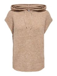 ONLY Sweter w kolorze beżowym rozmiar: XL. Brązowe swetry ONLY, xl, bez wzorów, bez ramiączek. Za 100.45 zł.