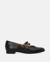 KLASYCZNE BALERINY W KOLORZE CZARNYM A005LEBLOBA103. Czarne baleriny Venezia, bez wzorów, ze skóry, klasyczne, bez obcasa, bez zapięcia. Za 449.00 zł.