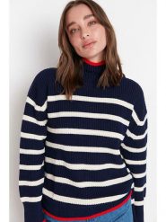 Trendyol Sweter w kolorze granatowym rozmiar: M. Niebieskie swetry Trendyol, m, bez wzorów, bez ramiączek. Za 52.99 zł.