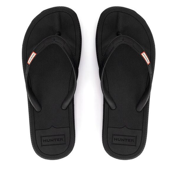 Japonki Hunter. Czarne japonki Hunter, bez wzorów. Za 129.99 zł.