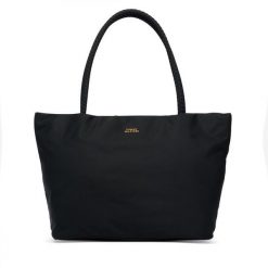 Torebka Tommy Hilfiger. Czarne shopper bag Tommy Hilfiger, bez wzorów, z nylonu, marine, bez dodatków. Za 569.99 zł.