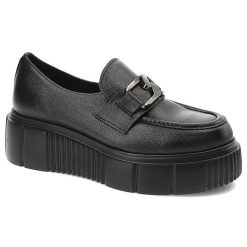 Czarne Półbuty Armodo Stylowe Wsuwane Obuwie Damskie. Czarne półbuty wsuwane Armodo, bez wzorów, ze skóry, eleganckie, bez obcasa. Za 409.00 zł.