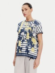 Olsen T-Shirt 11105022 Granatowy Regular Fit. Niebieskie t-shirty Olsen, bez wzorów, z bawełny, bez kołnierzyka, bez ramiączek. Za 189.99 zł.