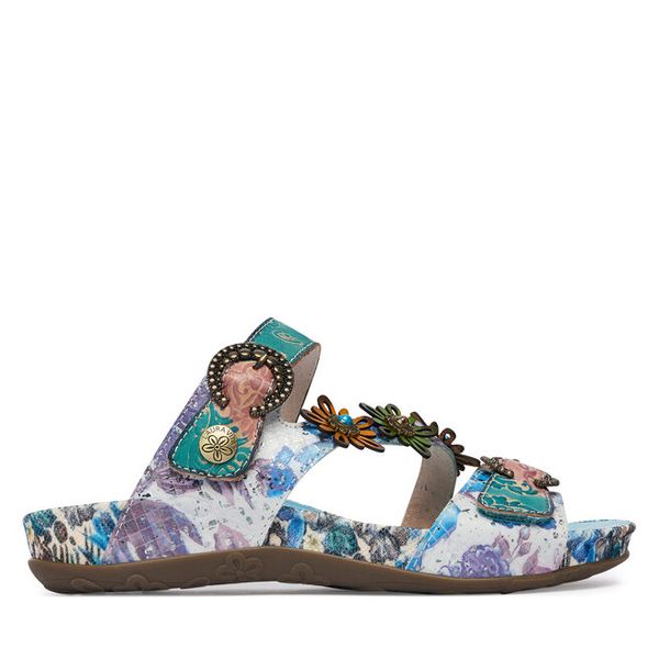 Klapki Laura Vita. Niebieskie klapki LAURA VITA, bez wzorów, bez obcasa, bez zapięcia. Za 429.99 zł.