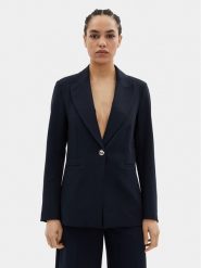Maryley Marynarka 24EB187/43BL Granatowy Regular Fit. Niebieskie marynarki i żakiety Maryley, xs, bez wzorów, z syntetyku, bez ramiączek. Za 259.99 zł.