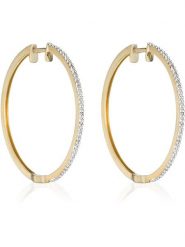 DIAMANTA Złote kolczyki-kreole "Elégantes Créoles" z diamentami rozmiar: onesize. Żółte kolczyki DIAMANTA, z diamentem, złote. Za 4,121.90 zł.