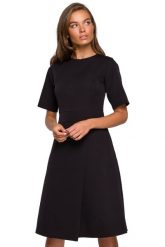 Sukienka elegancka trapezowa z asymetrycznym dołem czarny wizytowa. Czarne sukienki Stylove, do pracy, l, bez wzorów, biznesowe, z asymetrycznym kołnierzem, bez ramiączek, asymetryczne. Za 319.00 zł.