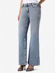 Noisy may Dżinsy "Nellie" - Comfort fit - w kolorze błękitnym rozmiar: W27/L32. Niebieskie jeansy Noisy May, l, z aplikacjami, ze skóry, klasyczne. Za 96.60 zł.