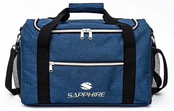Torba sportowa Sapphire ST-130. Brązowe torby sportowe SAPPHIRE, bez wzorów, z materiału, na ramię, duże. Za 56.90 zł.
