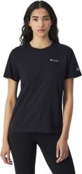 Koszulka sportowa damska Champion SS Tee. Czarne t-shirty sportowe Champion, m, bez wzorów, z bawełny, bez ramiączek. Za 98.99 zł.