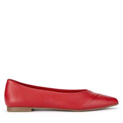 Baleriny Lasocki. Czerwone baleriny Lasocki, bez wzorów, bez obcasa, bez zapięcia. Za 169.99 zł.