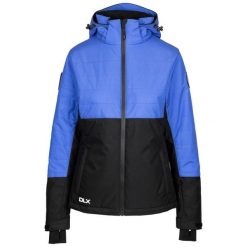 Dlx Jaclyn - kurtka narciarska damska Baja Blue. Niebieskie kurtki narciarskie DLX, na zimę, l, bez wzorów, z futra, bez kaptura, narciarskie. Za 591.45 zł.