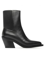 Coach Botki Prestyn Lth Bootie CN136 Czarny. Czarne botki Coach, bez wzorów, ze skóry, bez obcasa, na słupku, bez zapięcia. Za 719.99 zł.
