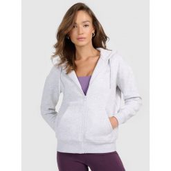 Bluza dresowa rozpinana z kapturem damska 4F 4FRMM00TSWSF2772. Szare bluzy 4f, bez wzorów, z bawełny, casualowe, bez ramiączek, z kapturem. Za 159.99 zł.
