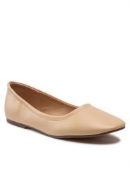 Jenny Fairy Baleriny WS21208-02 Beżowy. Brązowe baleriny Jenny Fairy, bez wzorów, ze skóry, bez obcasa, bez zapięcia. Za 79.99 zł.