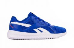Buty na co dzień do biegania młodzieżowe REEBOK FLEXAGON ENE sportowe. Niebieskia buty do biegania Reebok, bez wzorów, z materiału, bez zapięcia, do biegania. Za 139.00 zł.