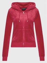 Juicy Couture Bluza Robertson JCAP176 Czerwony Slim Fit. Czerwone bluzy Juicy Couture, xxs, bez wzorów, z syntetyku, bez ramiączek, bez kaptura. Za 439.99 zł.