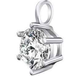 Rafaela Donata Zawieszka z kryształkami Swarovski Mosiądz zdobiony kryształkami Swarovski® srebrny Naszyjniki 1 ct Damski. Szare naszyjniki Rafaela Donata, z materiału, srebrne. Za 186.99 zł.