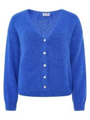 Zwillingsherz Kardigan "Uni" w kolorze granatowym rozmiar: onesize. Niebieskie swetry Zwillingsherz, bez wzorów, bez ramiączek. Za 314.95 zł.