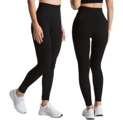 Legginsy damskie XTREXO Lexi Up Seamless Leggings. Czarne legginsy XTREXO, bez wzorów, sportowe. Za 39.99 zł.