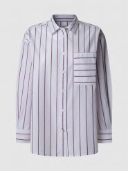 Pepe Jeans Koszula "Cherry" w kolorze biało-jasnoróżowo-czarnym rozmiar: S. Białe koszule Pepe Jeans, s, bez wzorów, z bawełny, bez kołnierzyka, bez ramiączek. Za 193.70 zł.