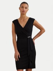 LAUREN RALPH LAUREN Sukienka koktajlowa 253906356002 Czarny Regular Fit. Czarne sukienki Lauren Ralph Lauren, bez wzorów, z syntetyku, wizytowe, bez kołnierzyka, bez ramiączek. Za 649.99 zł.