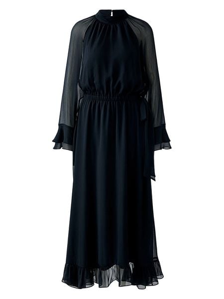 Oui Sukienka w kolorze czarnym rozmiar: 38. Czarne sukienki Oui, bez wzorów, bez kołnierzyka, bez ramiączek, maxi, rozkloszowane. Za 375.96 zł.