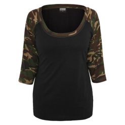 Koszulka damska Urban Classic raglan 2.0. Czarne t-shirty sportowe Urban Classics, bez wzorów, bez ramiączek. Za 93.00 zł.