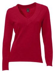 Heine Sweter w kolorze czerwonym rozmiar: 40. Czerwone swetry Heine, bez wzorów, z bawełny, bez ramiączek. Za 78.99 zł.