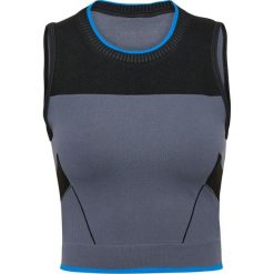 Damski bezszwowy tank top Hummel. Niebieskie topy Hummel, bez wzorów, bez kołnierzyka, bez ramiączek. Za 180.50 zł.