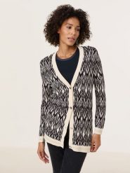 Gerry Weber Kardigan w kolorze czarno-kremowym rozmiar: 38. Czarne swetry Gerry Weber, bez wzorów, bez ramiączek. Za 158.84 zł.