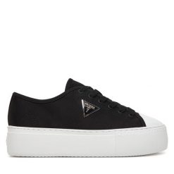 Trampki Guess. Czarne trampki Guess, z aplikacjami, bez zapięcia. Za 519.99 zł.