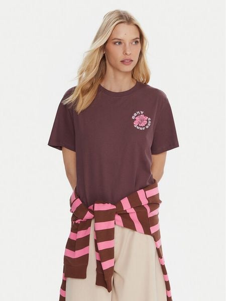 Roxy T-Shirt Hangloose The Sky ERJZT06020 Fioletowy Regular Fit. Fioletowe t-shirty Roxy, l, bez wzorów, z bawełny, bez kołnierzyka, bez ramiączek. Za 59.99 zł.