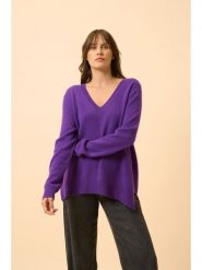 Just Cashmere Kaszmirowy sweter "Opal" w kolorze fioletowym rozmiar: XL. Różowe swetry Just Cashmere, xl, bez wzorów, z kaszmiru, bez ramiączek. Za 343.73 zł.