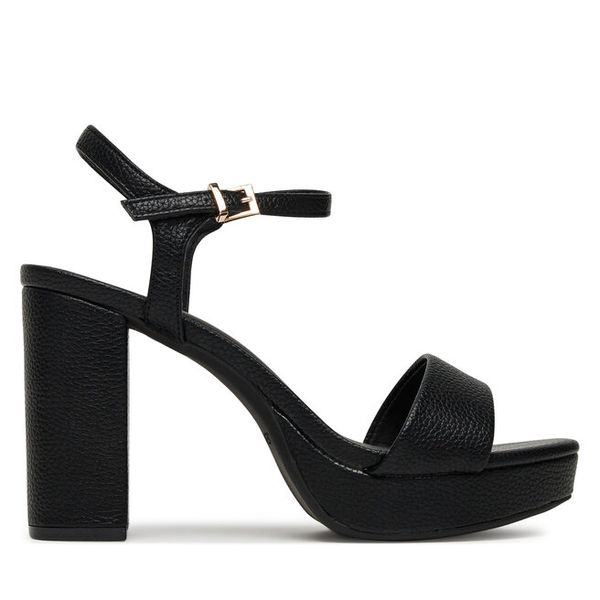 Sandały JENNY. Czarne sandały Jenny, bez wzorów, bez obcasa, na słupku, bez zapięcia. Za 139.99 zł.