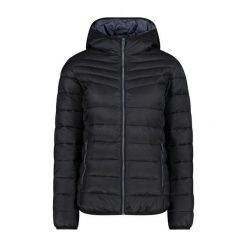 Kurtka Damska Zimowa CMP 32K3016 OCIEPLANA Czarna. Czarne kurtki CMP, na zimę, bez wzorów, z puchu, bez kaptura. W wyprzedaży za 234.99 zł.