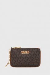 MICHAEL Michael Kors portfel damski kolor brązowy. Brązowe portfele MICHAEL Michael Kors, bez wzorów, z materiału. Za 449.99 zł.